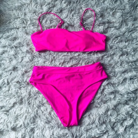 Womens Swimsuits Shein Neon Pink Bikini Pink Womens Bathing Suits